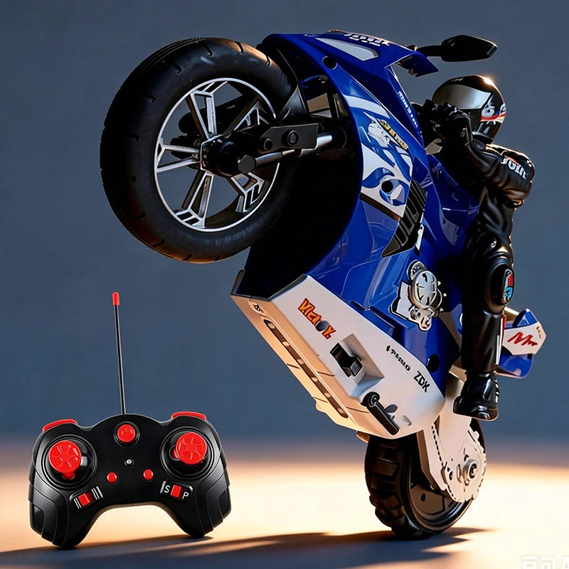 Motocicleta RC 1:6 1:10, coche RC con motor eléctrico, motocicleta de carreras de alta velocidad de 4 canales, coche de deriva, regalo de Navidad para niños