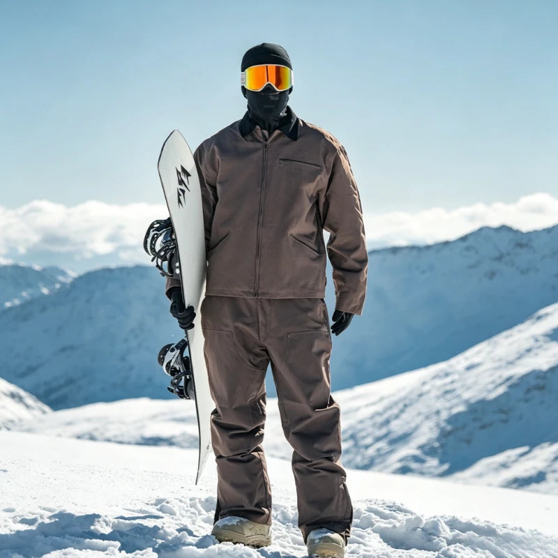 Nueva Ropa de Esquí de Invierno para Hombre, Mono de Esquí, Cálido, Cortavientos, Impermeable, Ropa de Nieve Deportiva y de Ocio Transpirable para Mujer