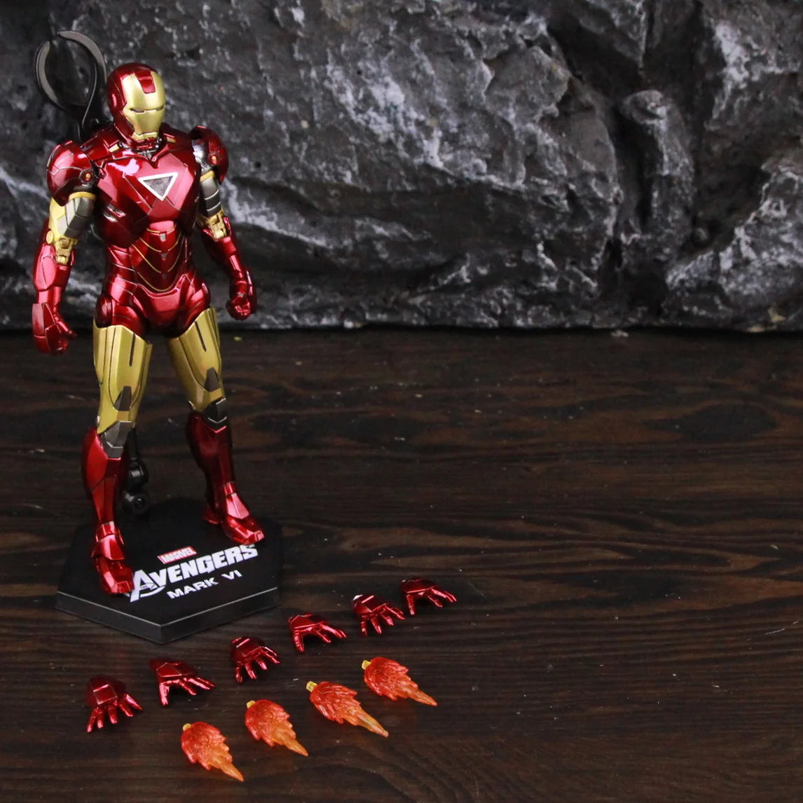 ZD Toys Marvel Iron Man MK46 MK45 MK1 MK2 MK3 MK4 MK5 MK6 MK7 MK33 MK17 7 "Figura de acción de película Iron Mark 1 2 3 4 5 6 7 Leyendas