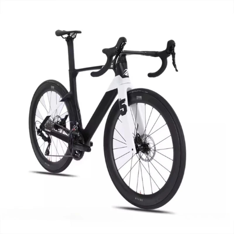 Bicicleta de carretera F.YUZE DA54 Great Warrior con patrón de grietas de hielo, 105/R7120-24S, cuadro de fibra de carbono T800, para competición y con frenos de disco hidráulicos