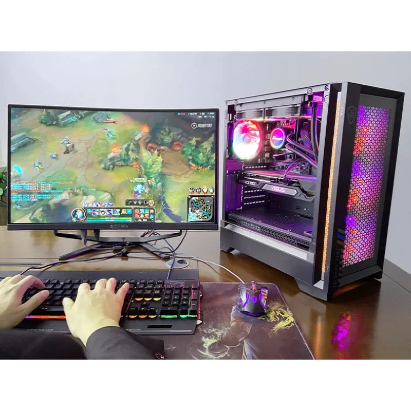 Computadora de escritorio para juegos Factory I9 de alto rendimiento con teclado con cable, conjunto de computadoras para el hogar ensambladas, PC gamer con RTX3070 3080 4070 4080 4090