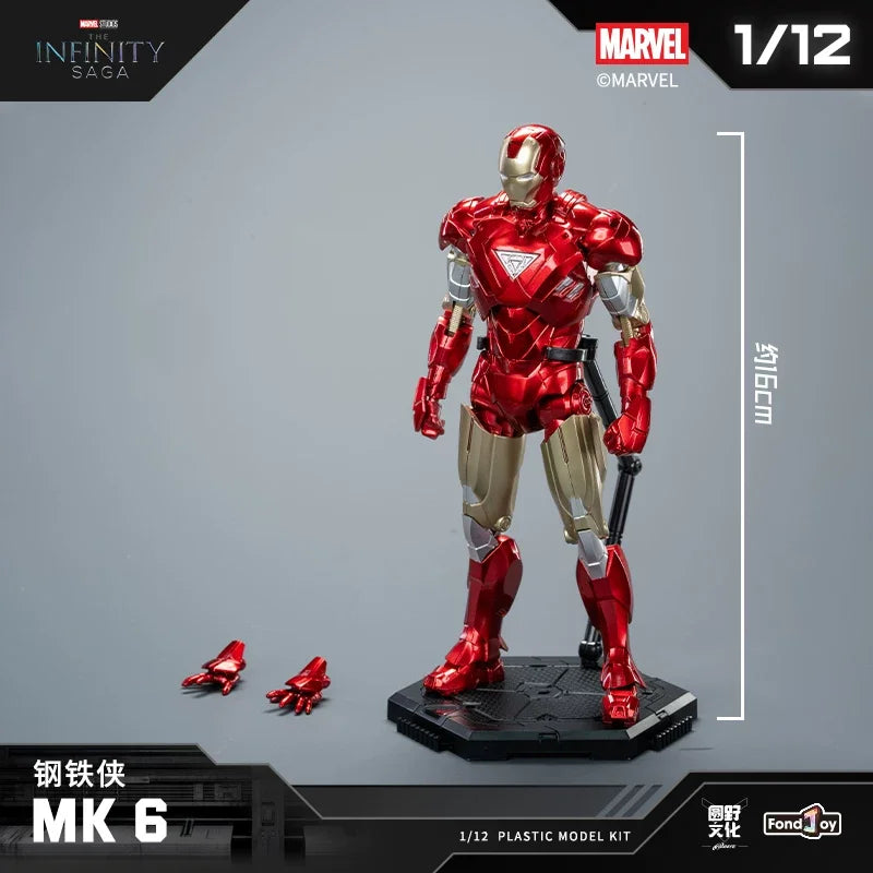 Caja Sorpresa Original de Fondjoy, Figuras de Acción de Marvel Iron Man Infinite Legends Mk2 Mk6 Mk21 Mk42 Mk43 War Machine, Juguetes para Niños, Regalo Genial