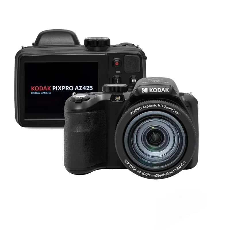 Cámara Digital Kodak PIXPRO AZ425, 20MP, Zoom Óptico 42X, Lente Gran Angular de 24mm con OIS, Video Full HD 1080P, Cámara para Vlogs de Viaje