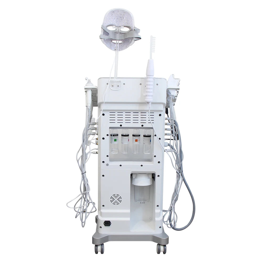 Máquina de Hidrodermoabrasión 12 en 1, Dispositivo de Cuidado Facial con H2O2, Lifting Facial, Limpieza Profunda, Peeling Acuático, Rejuvenecimiento de la Piel, SPA