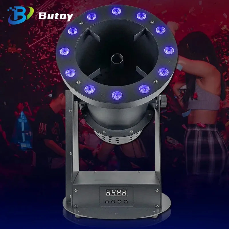 Envío desde la UE, Máquina de Confeti LED Butoy de 1500W, Control DMX, Cañón de Confeti Eléctrico para Bodas, DJ y Fiestas