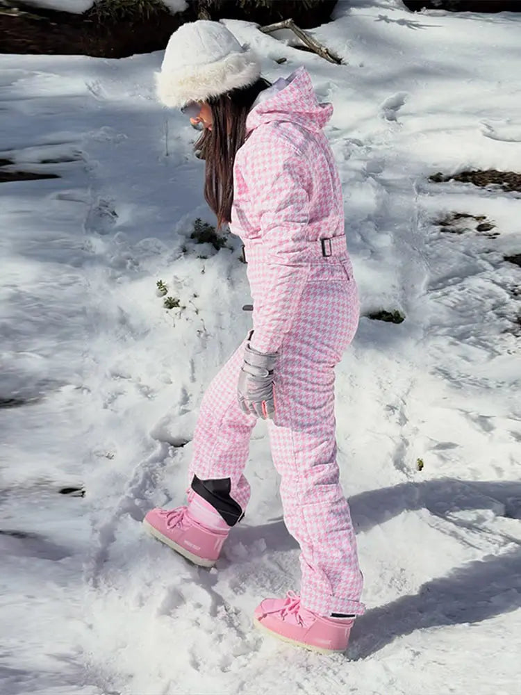 Mono de esquí de moda para mujer, con capucha, cierre de cremallera, mangas largas, corte holgado, elegante, novedad otoño invierno 2026, ropa de nieve para exteriores.