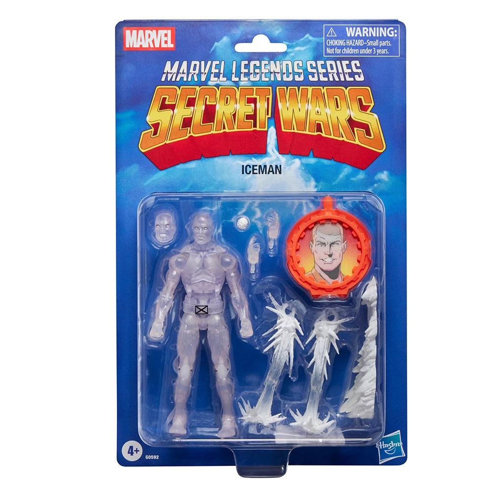 [En stock] Hasbro Marvel Legends Series Secret Wars Ice Man figura de acción de Anime coleccionable a escala de 6 pulgadas modelo juguete para regalos