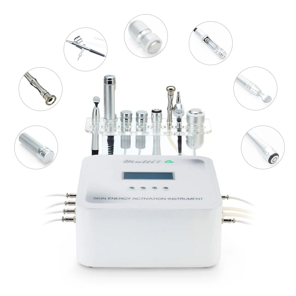El más nuevo 8 en 1 multifuncional hidro ultrasónico RF instrumento de belleza eliminación de Estiramiento facial gestión de la piel máquina de microdermoabrasión