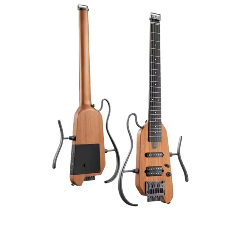 Solución de Práctica Eficiente: Guitarra Eléctrica con Diseño Silencioso sin Cabeza y Metrónomo Incorporado para Principiantes