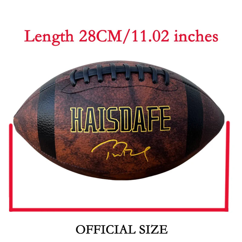 Tamaño pelota oficial Fútbol americano RugbyBall alta calidad Resistencia Footbll Entrenamiento PracticeTeam Deportes Rugby Fútbol Cust