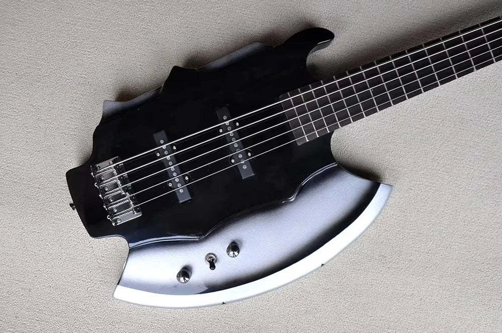 Bajo Eléctrico de 5 Cuerdas, Guitarra Personalizada con Diapasón de Palisandro