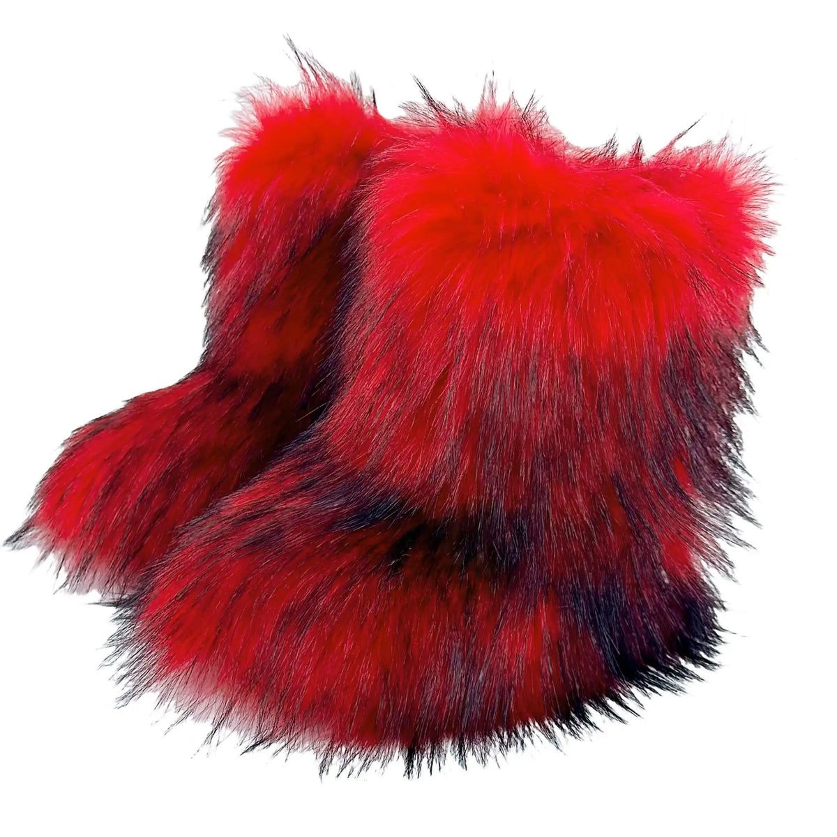 Botas de piel para mujer, botas de nieve de piel sintética peludas y esponjosas de lujo para invierno, botines de plataforma impermeables con cordones, botas de esquí rosas 2024