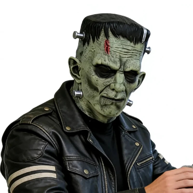 Máscara de Terror Frankenstein, Máscara de Demonio Monstruo, Máscara Facial de Anime Ciencia Ficción, Accesorios de Disfraz de Halloween