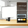 FANGTUOSI Panel de Luz LED de 11 Pulgadas 2700K-6500K, Iluminación Fotográfica Portátil, Luz de Relleno para Video y Fotografía