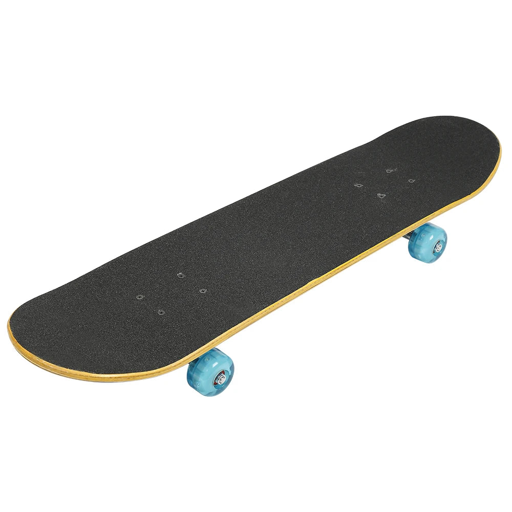 Patineta completa de 31 pulgadas, 7 capas de madera de arce, patineta completa preensamblada, patineta longboard con rodamientos ABEC-7 para adolescentes y adultos, azul.