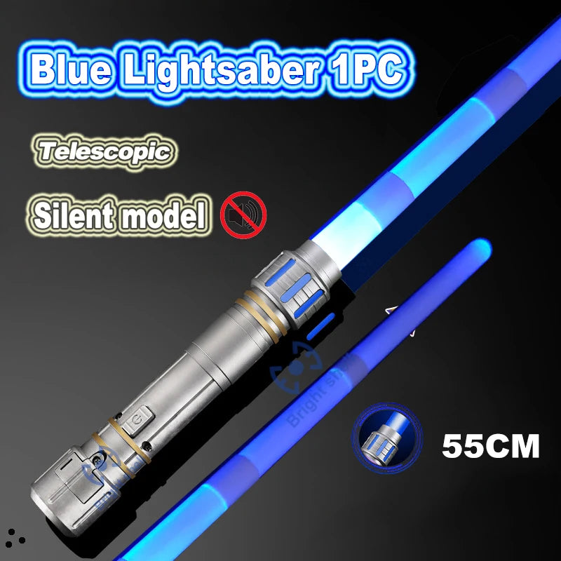 Sable de luz de 80 cm, juguete de espada láser RGB, sable de luz con 7 colores intercambiables, juguete telescópico Force FX FOC con efectos de sonido, espada Jedi para niños, regalo para niños