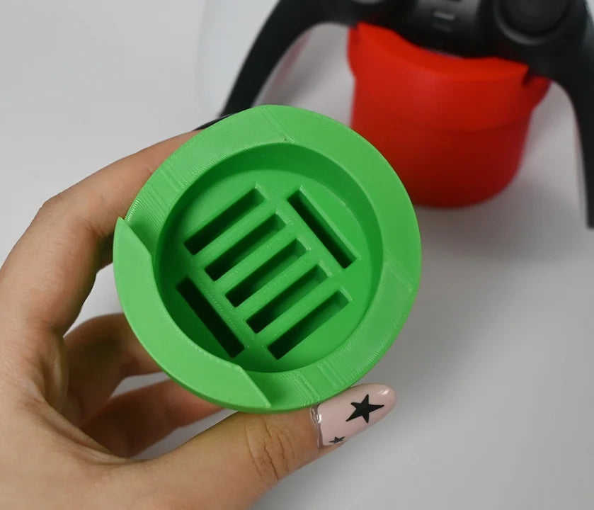 Soporte para mando de videojuegos impreso en 3D, compatible con PS5/Xbox, almacenamiento de escritorio para mandos, con capacidad para tarjetas de juego