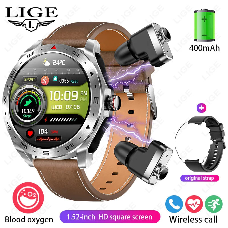 Nuevo reloj inteligente T95 con auriculares Bluetooth 2 en 1, altavoz integrado, calidad de sonido Hi-Fi y tapones con cancelación de ruido