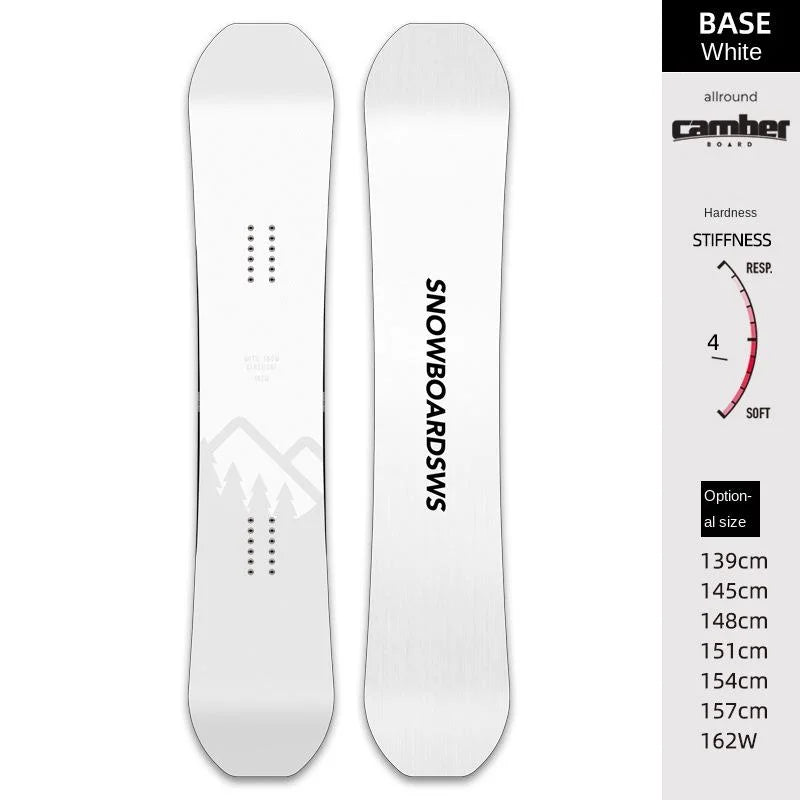 Tabla de Snowboard Freestyle de Dureza Media para Adultos, Negra, Ligera, para Resort, Personalizada, para Principiantes, Equipo de Esquí