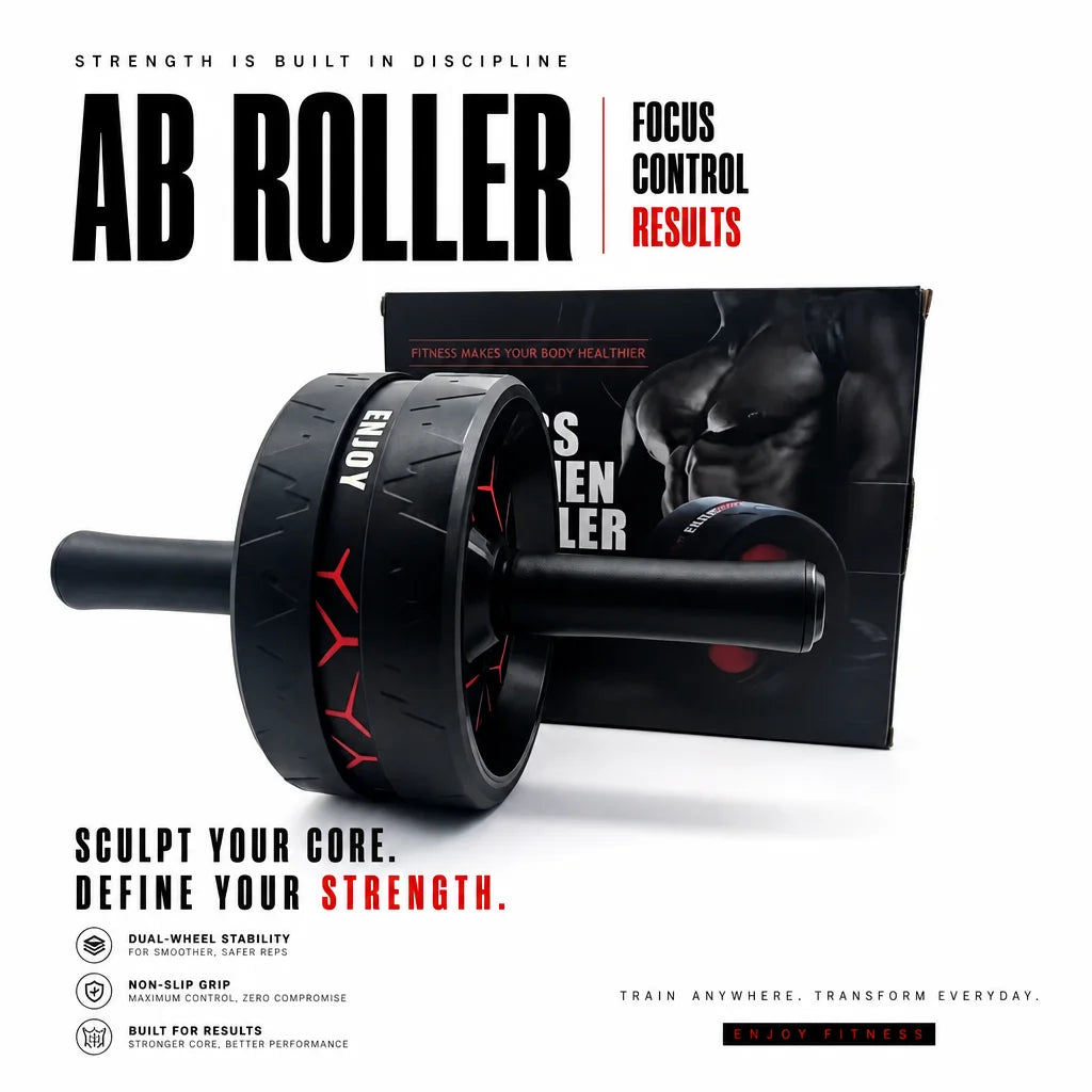 Rodillo Abdominal, Equipo de Ejercicio para Entrenamiento de Abdomen y Fortalecimiento del Core, Rueda de Fitness para el Hogar para Hombres y Mujeres