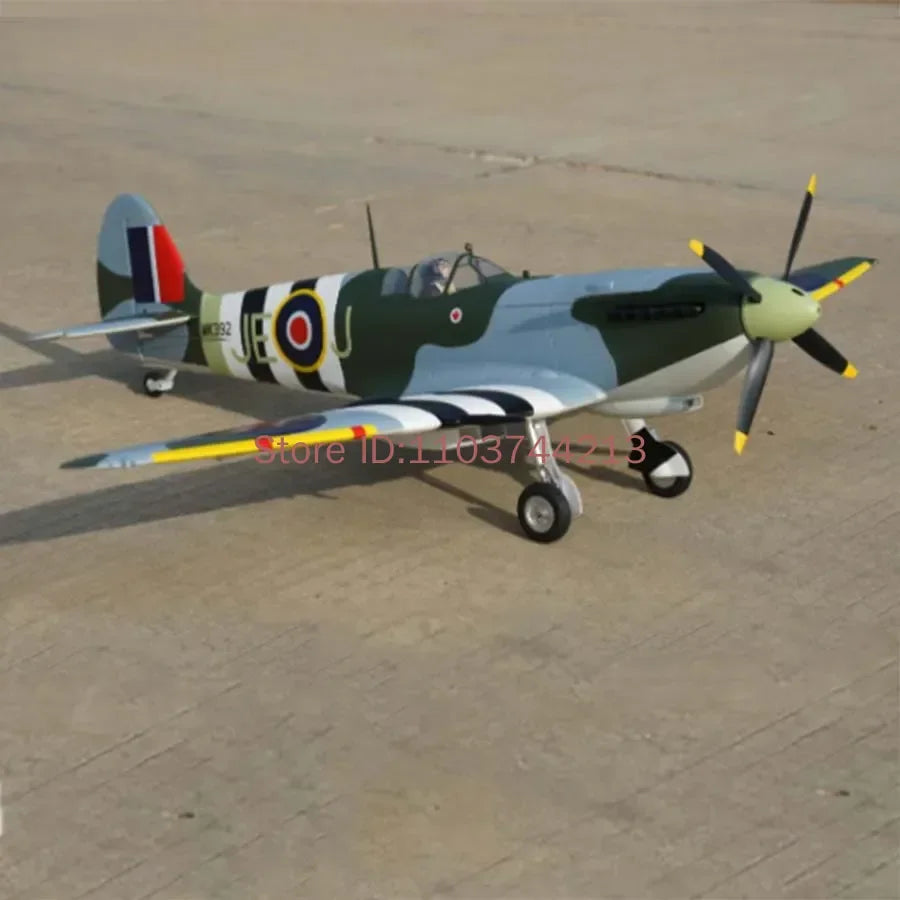 Modelo Xfly RC Spitfire Fighter, Avión Eléctrico de Ala Fija con Envergadura de 1200 mm, Modelo Ensamblado para Aficionados Adultos