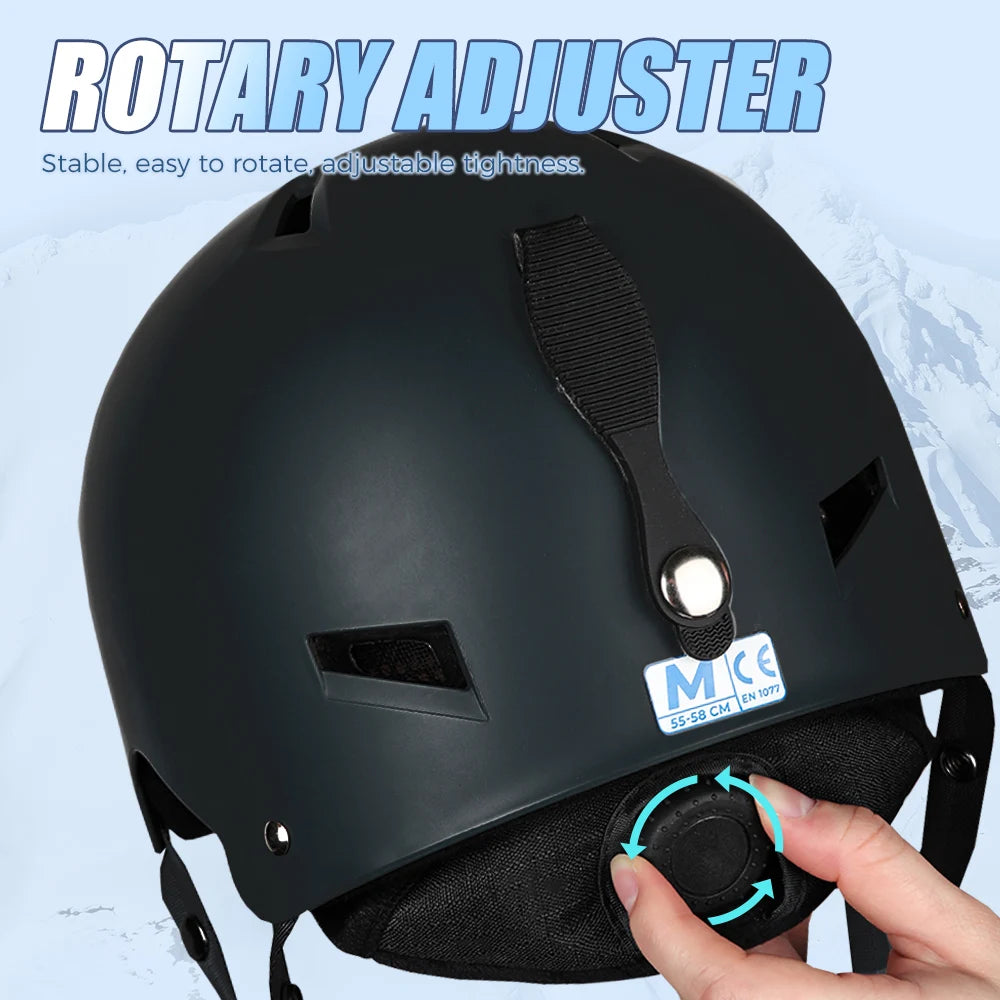 VICTGOAL-casco de esquí cálido para hombre y mujer, cascos de Snowboard ajustables, ligeros, para monopatín, accesorios de seguridad para invierno