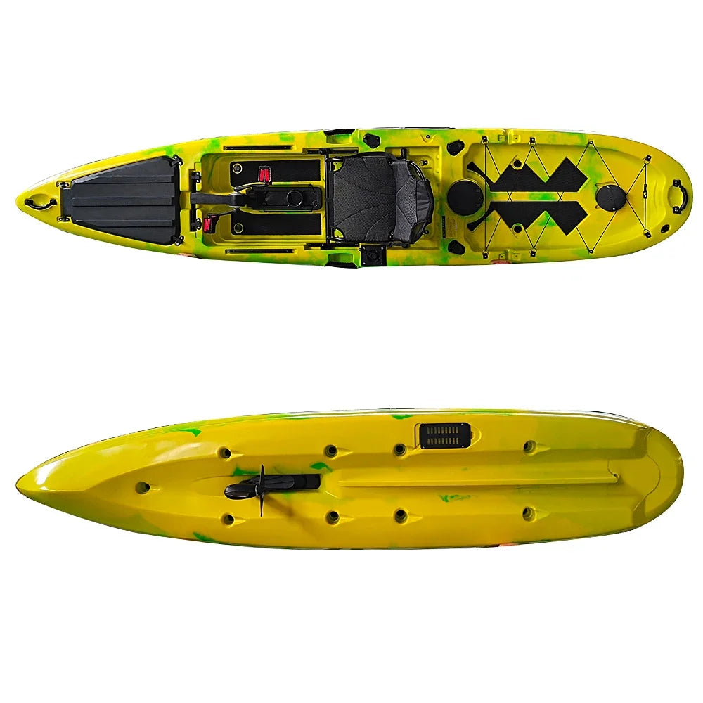 Pedales de plástico para Kayak de pesca, venta al por mayor de fábrica, 13 pies, barco de propulsión, canoa, 1 persona