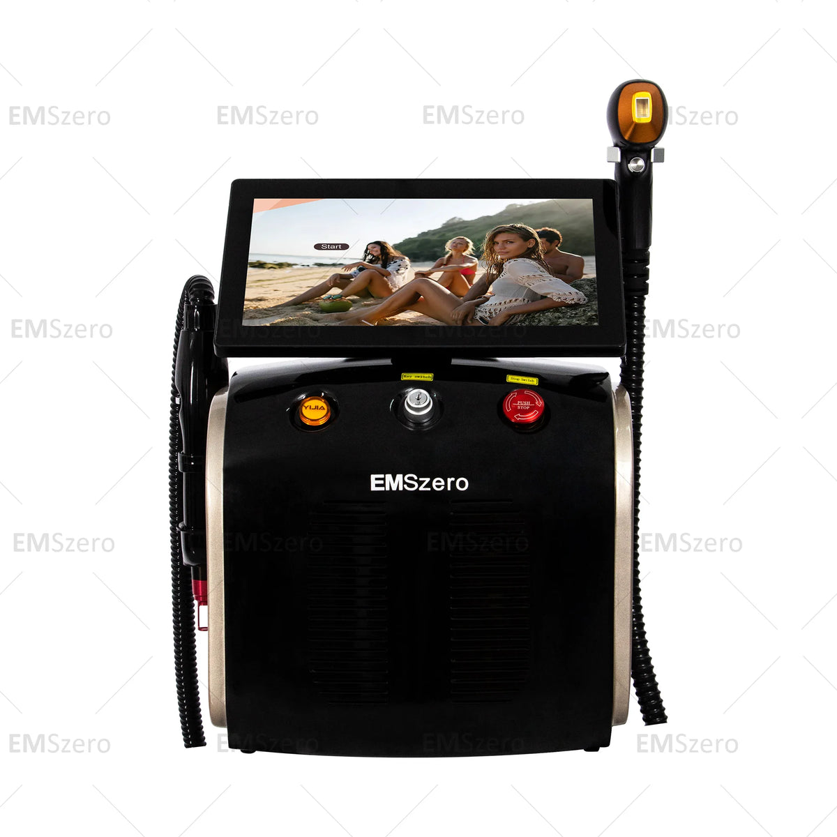 Dispositivo 2 en 1 de Depilación Láser de Diodo y Eliminación de Tatuajes de 5000W con 3 Longitudes de Onda 755nm 808nm 1064nm Tecnología Picosegundo Nd:Yag
