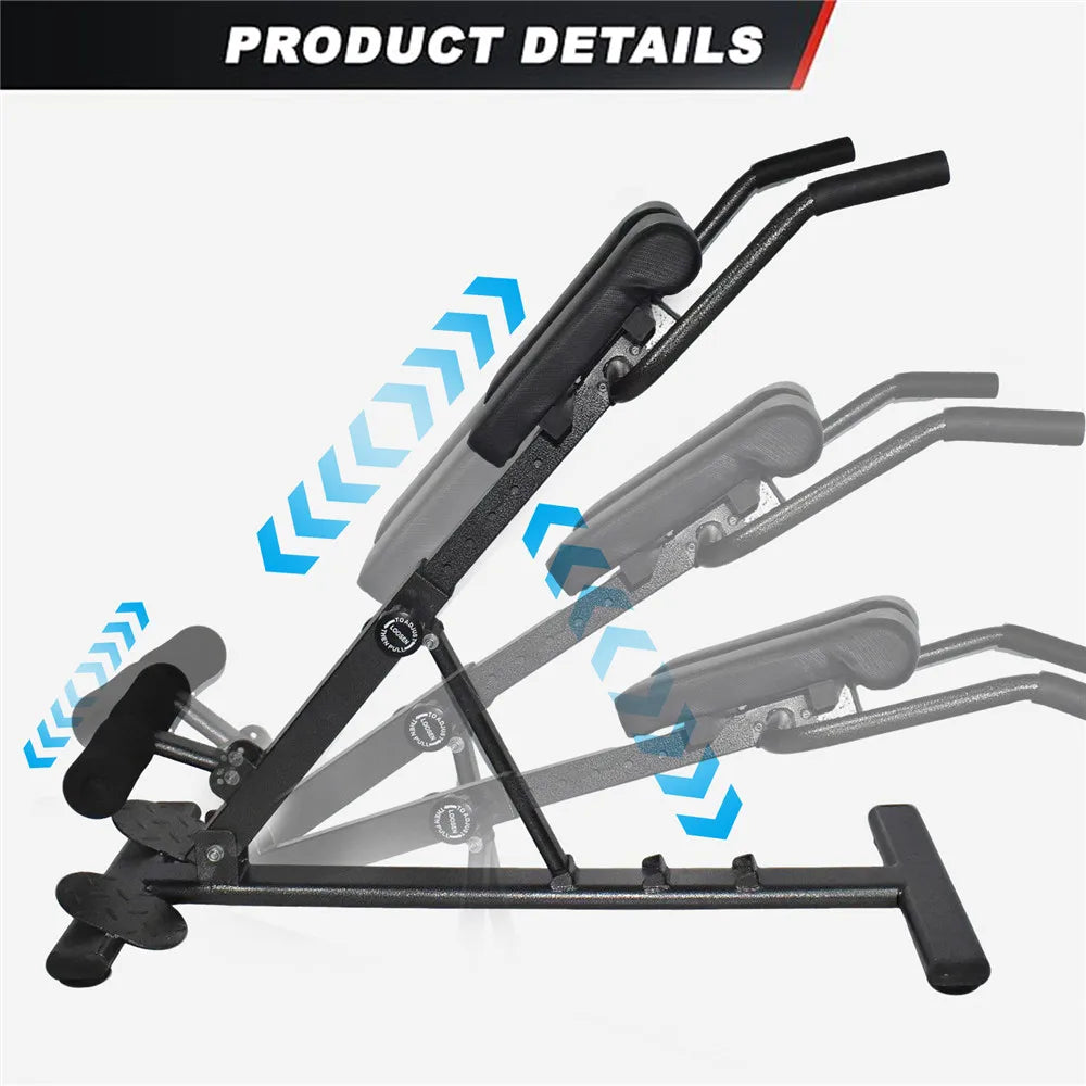 Silla romana, silla de banco de extensión hiper, banco de máquina de gimnasio con respaldo multifuncional, equipo de entrenamiento, equipo de Fitness