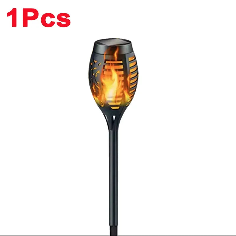 1/2/4/6/8/10 piezas de luces solares de antorcha con efecto de llama, parpadeantes, impermeables, para decoración de jardín, exteriores, césped, camino, patio, lámparas de pie