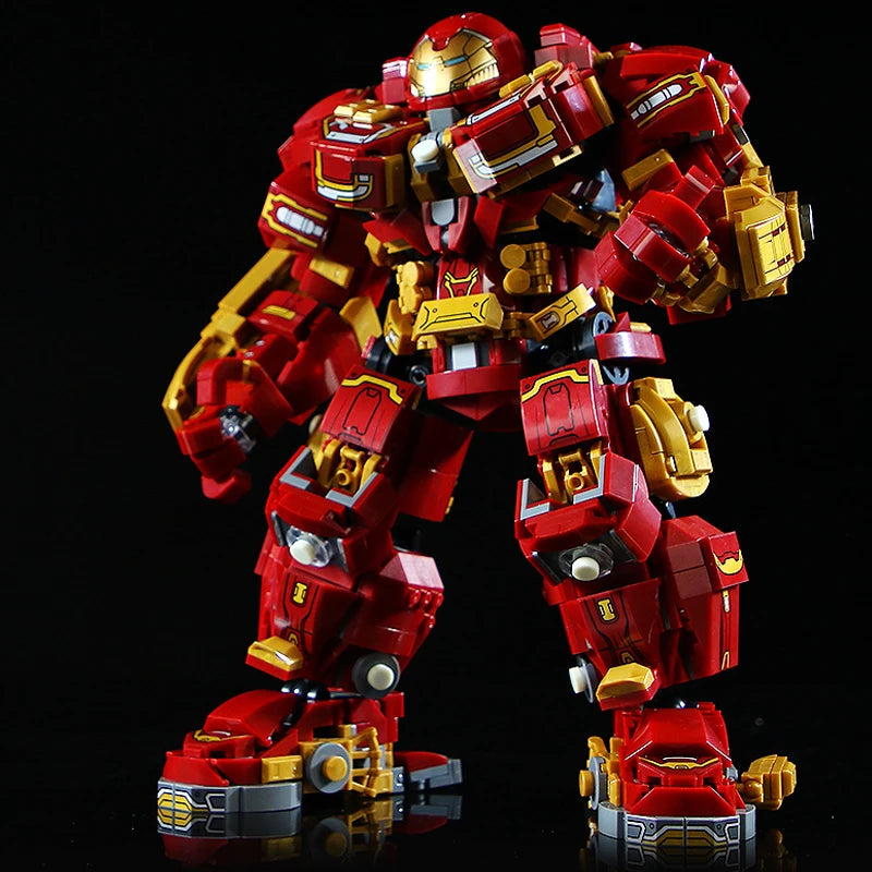 Set de construcción de bloques MOC de superhéroes de Marvel de más de 2000 piezas, set de ladrillos de Iron Man, adorno, juguetes creativos, regalos de Navidad para niños, chicos y adultos