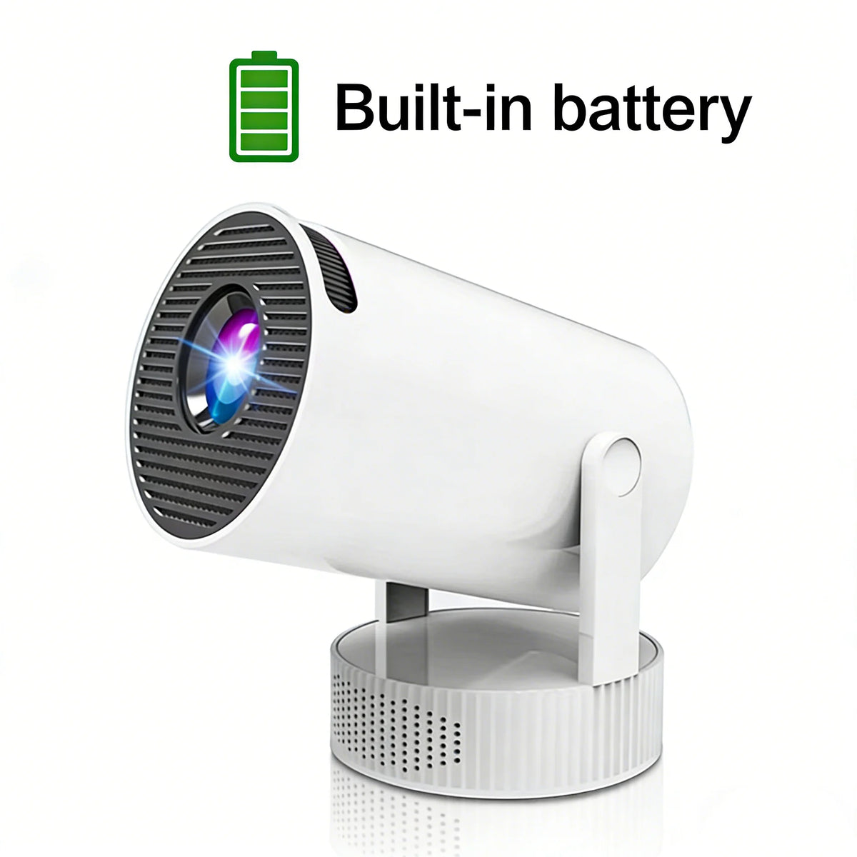 Proyector Inteligente Salange HY300 Pro Max 8K con Batería Integrada, 1280*720P, Android 14, 8000 Lúmenes, WiFi 6, BT 5.4, Cine en Casa y al Aire Libre