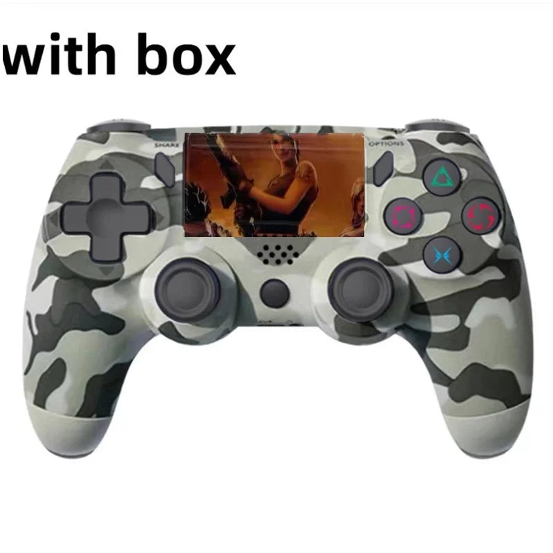 Wireless  Controller Gamepad 6-Axis Dual Vibration With LED Light Bar Joystick Joypad For PS Console /PC/iPad/Andriod/iPhone