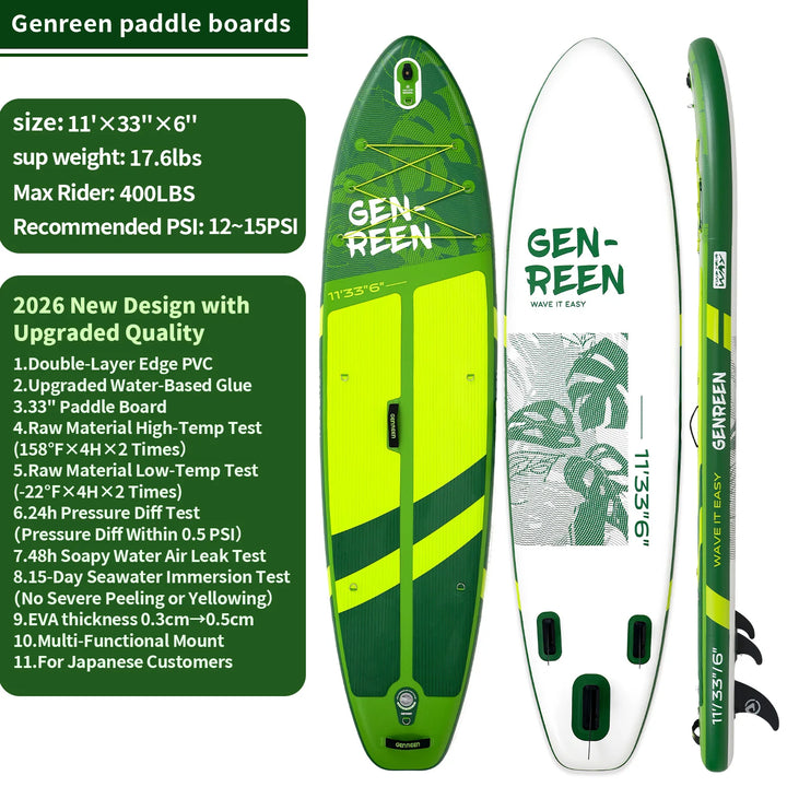 RAYOCON Tabla de Paddleboard Inflable de 11&