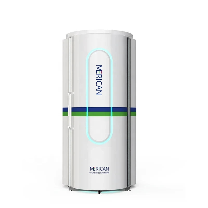 Solárium Vertical de Pie con Material ABS, Dispositivo de Terapia de Luz para Bronceado de Cuerpo Completo, Cuidado de la Piel y Belleza con Área Específica para el Rostro