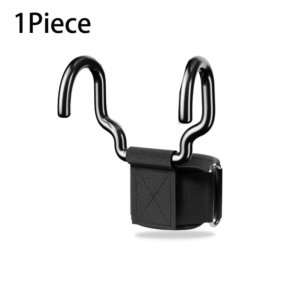 Ganchos de levantamiento de pesas, soporte de agarre, ganchos de soporte para fitness de barra simple y doble, guantes de entrenamiento con soporte para muñeca, gancho de agarre