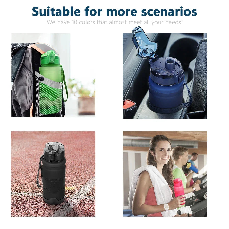 Botellas de agua de 1000ML, mezclador de proteínas de gran capacidad, botella portátil de plástico para beber, libre de BPA Tritan, con pantalla de filtro