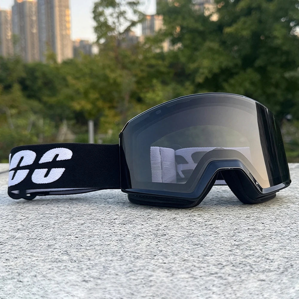 Gafas de esquí profesionales para invierno, con sistema de cambio rápido mediante imán, doble capa, tratamiento antiniebla, para snowboard, para hombres y mujeres.