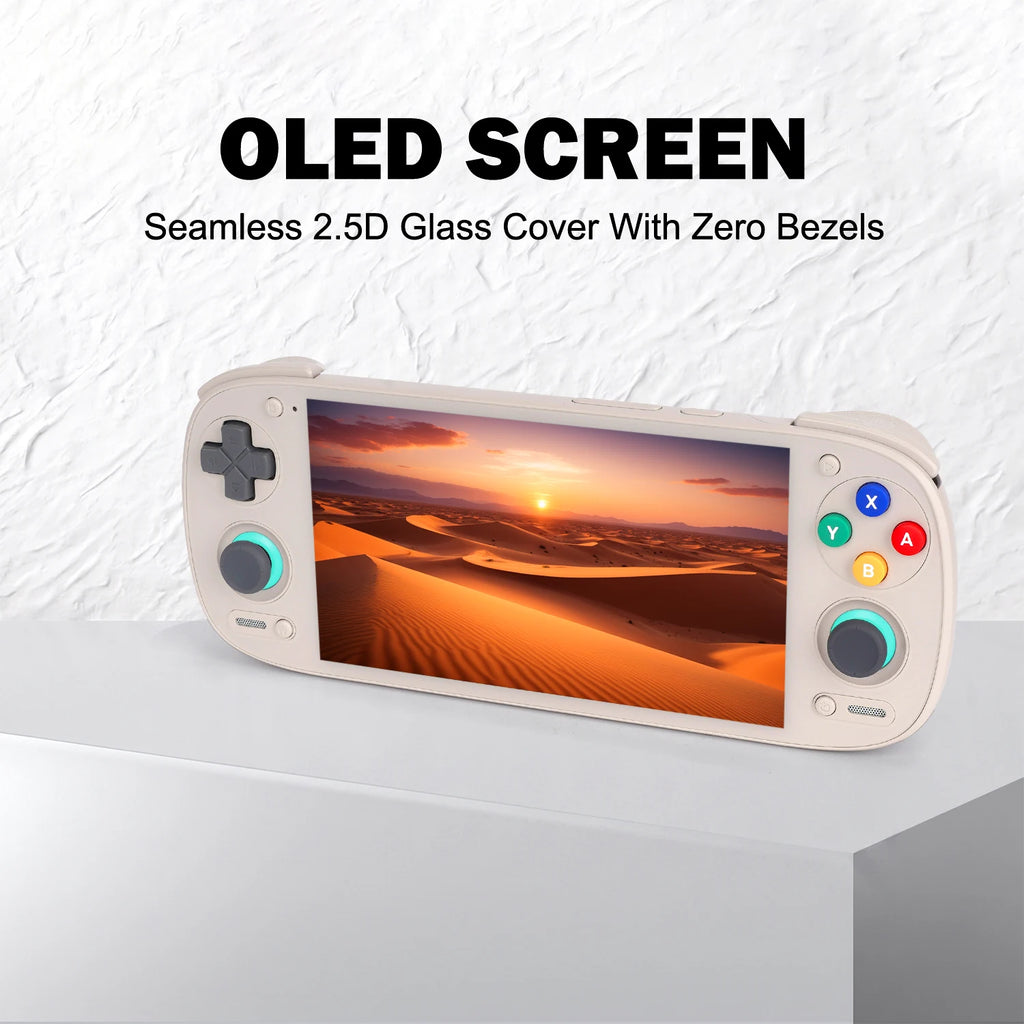 Consola de videojuegos portátil Retroid Pocket 5 RP5 con pantalla AMOLED de 5,5", cristal fluido 2.5D, joystick Hall 3D, botones intercambiables, Android 13, reproductor de juegos retro portátil