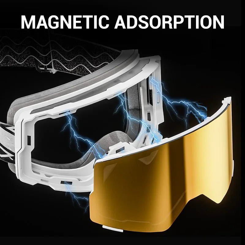 Kapvoe gafas de nieve esquí snowboard máscara de esquí para hombres mujeres Kit de lentes antiniebla protección UV400 gafas de moto de nieve motocicleta