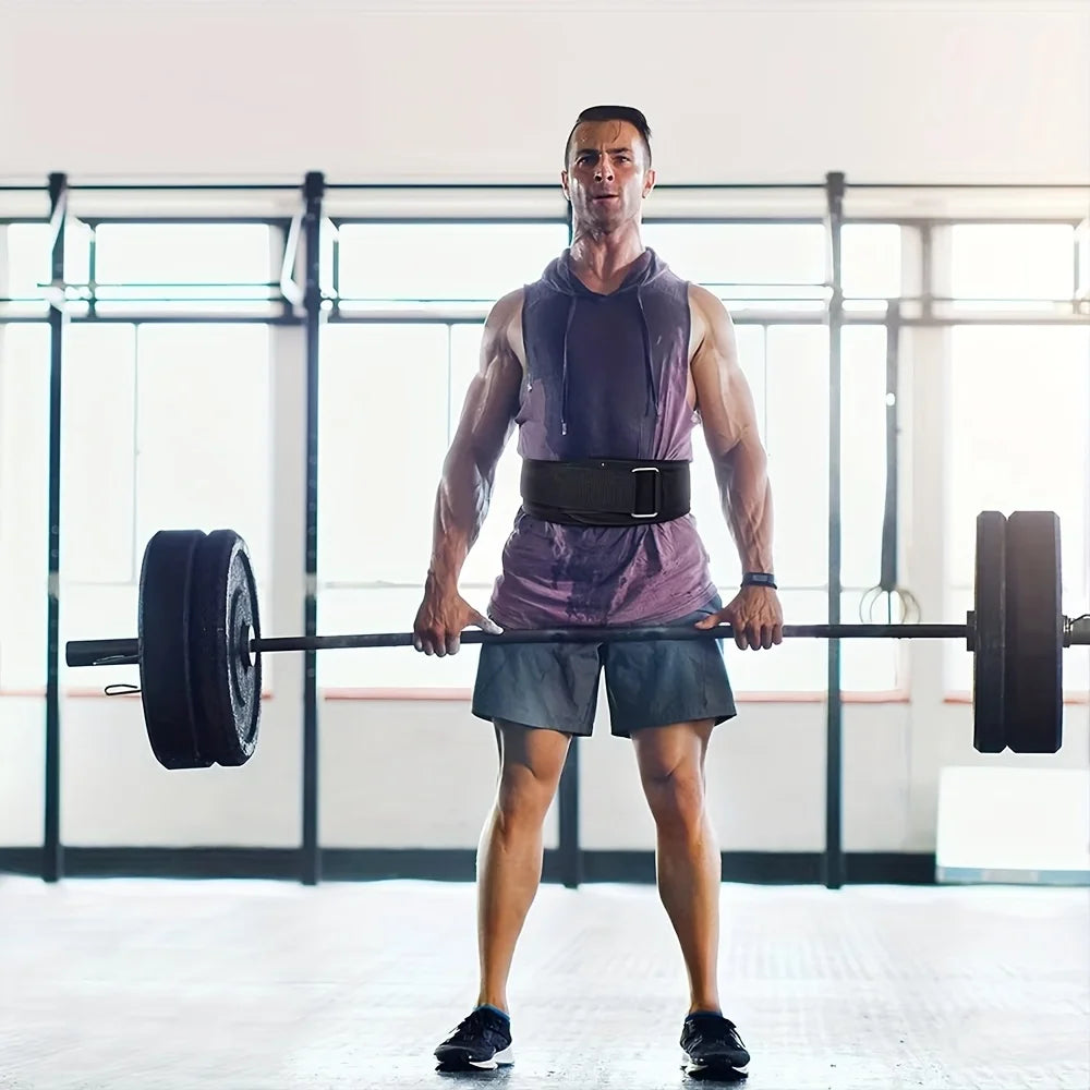 Cinturón de levantamiento de pesas, soporte lumbar mejorado unisex, adecuado para gimnasio, levantamiento de pesas, fitness, sentadillas, culturismo y entrenamiento