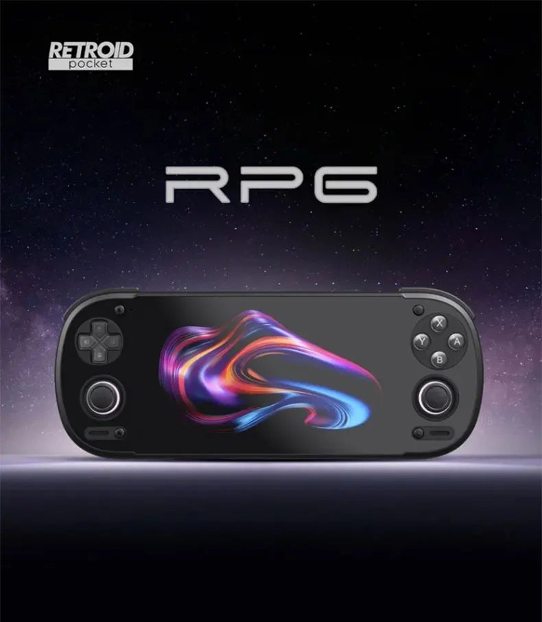 Retroid Pocket 6 RP6 Portable Handheld Game Console 5.5" 1080P 120Hz AMOLED Snapdragon 8 Gen 2 6000mAh Hall Effect Triggers Android Retro Game Player