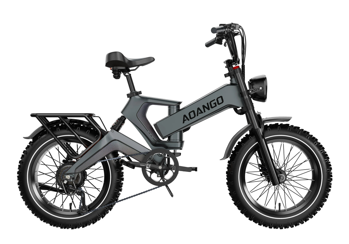 Bicicleta eléctrica plegable Aoango para adultos, batería extraíble de 48V 35Ah, bicicleta eléctrica de 20 pulgadas con neumáticos gruesos para hombres y mujeres, todoterreno