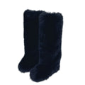 Botas Altas de Piel Sintética Rosa Intenso para Mujer, Cálidas y a la Moda para Invierno, Estilo Urbano