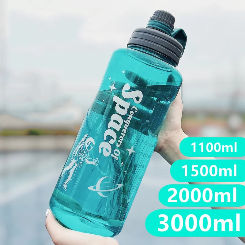 Botella de agua deportiva para Fitness, botella de agua de plástico de gran capacidad de alta calidad para escalada al aire libre, botella de bebida para bicicleta, hervidor