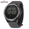 Reloj digital militar NORTH EDGE 2025 TERRAX para hombre, deportivo para exteriores, sumergible 50M, con cronómetro, cuenta atrás y luz.