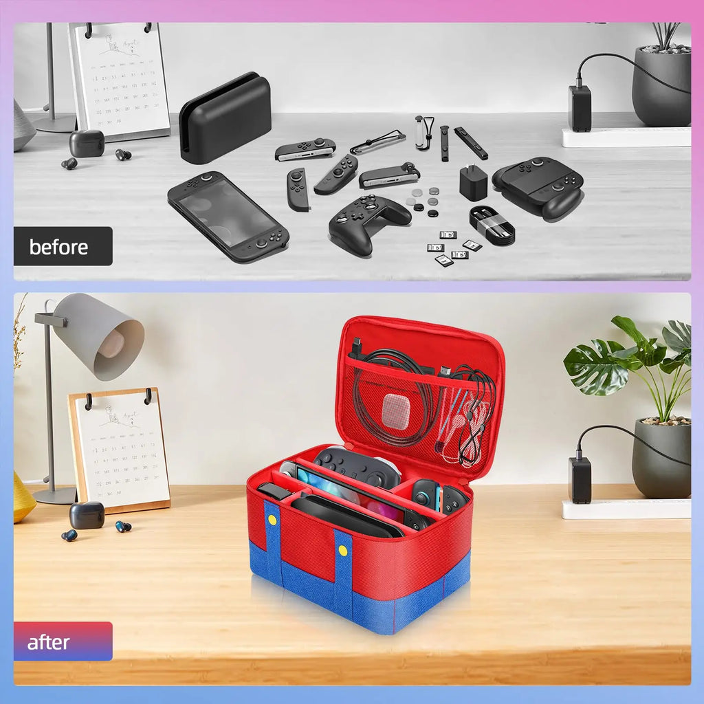 Bonito estuche de transporte para Nintendo Switch 2/Lite/OLED, funda de viaje protectora, impermeable, portátil y de carcasa suave