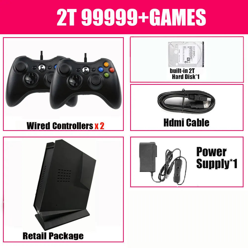 Batocera and Windows 11 Retro Game Box G3 Pro with 16GB RAM and 2/4TB HDD, featuring over 99,999 games. Compatible with PS2, PS3