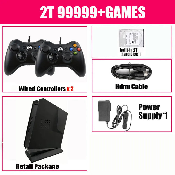 Consola de Juegos Retro G3 Pro con Sistema Dual, +99999 Juegos, 16G RAM, 500G/1T/2T/4TB HDD, Compatible con PS2, PS3, WIIU, WII, SS, SWITCH, Actualización Intel