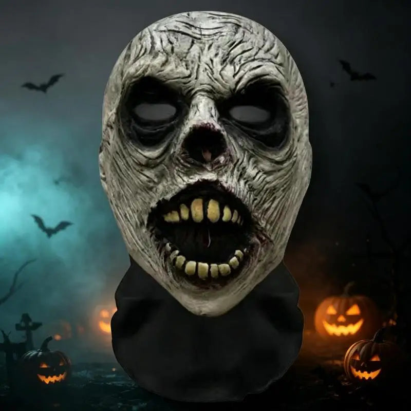 1 unidad de cubrecabeza con estampado de calavera de Halloween, máscara facial transpirable y protectora contra el sol con visibilidad, cubrecabeza para fiestas y festivales
